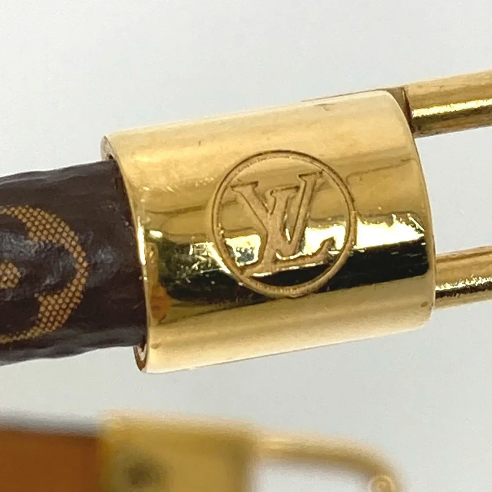 LOUIS VUITTON Brown Monogram Canvas Charm Bracelet